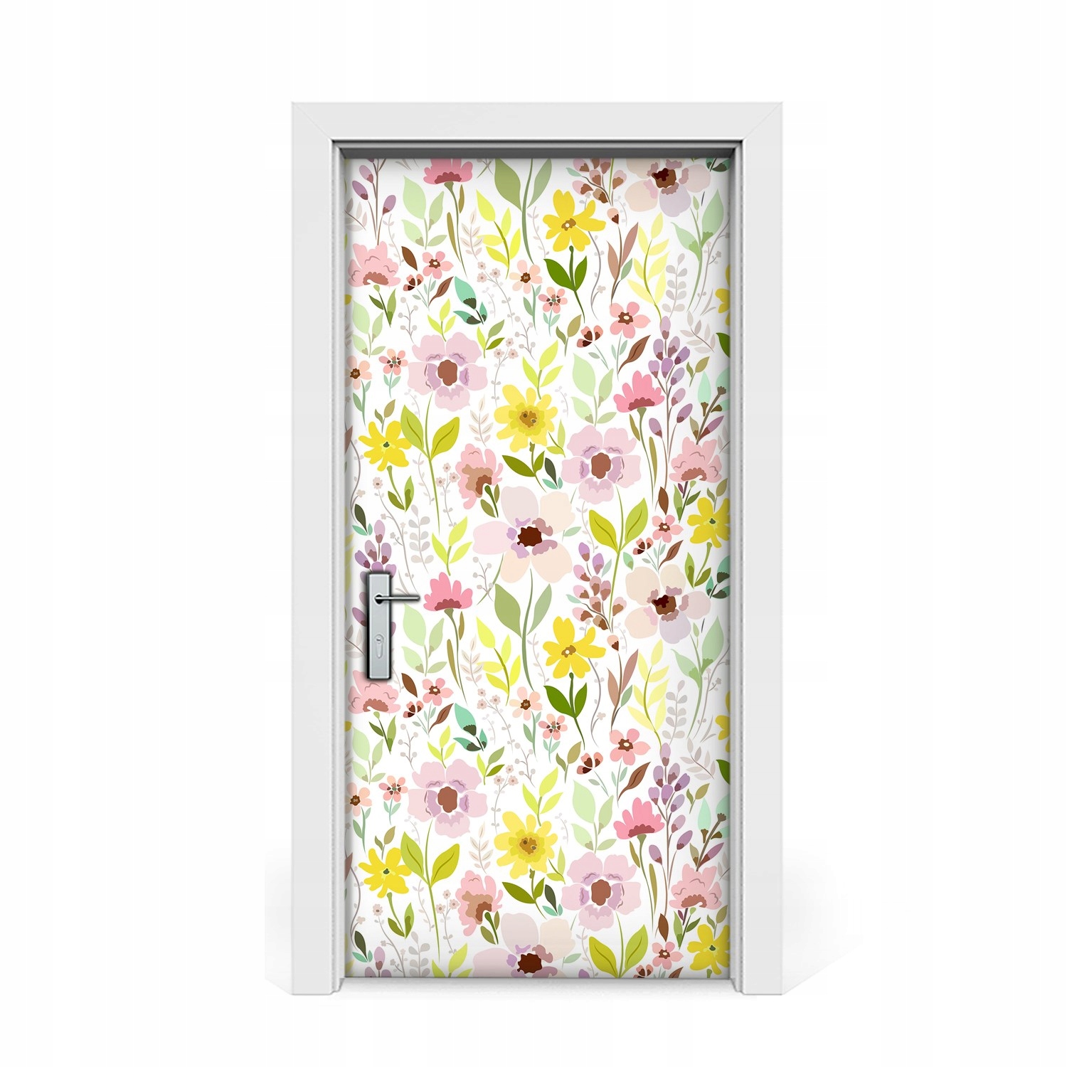 

Naklejka na drzwi okleina Kolorowe kwiaty 95x205