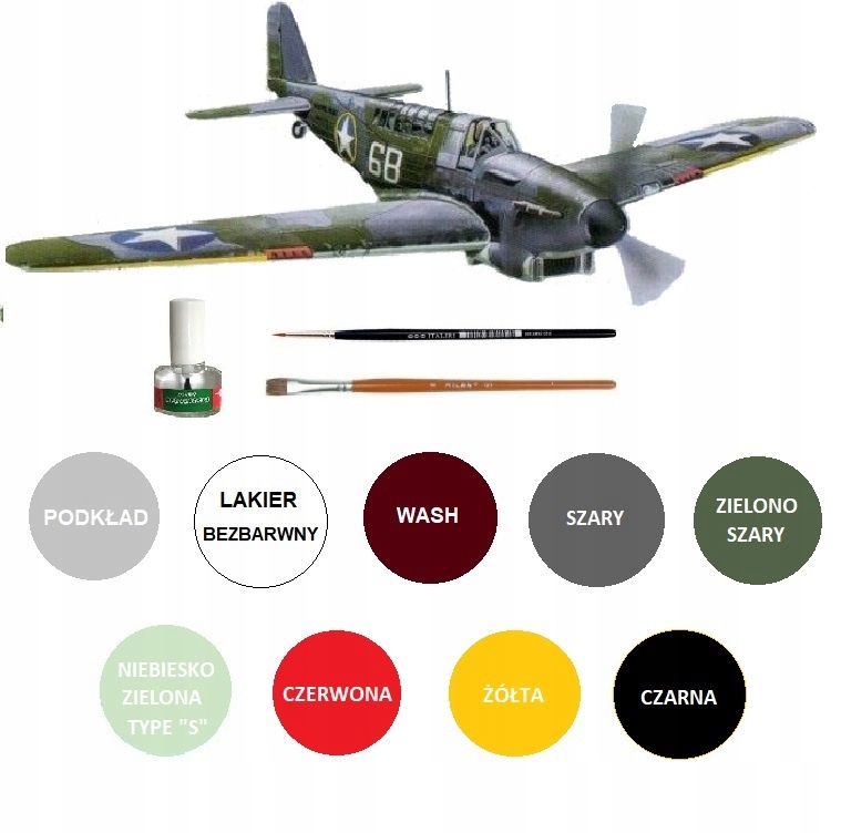 Model do sklejania Fairey Fulmar Farbki, Klej ....