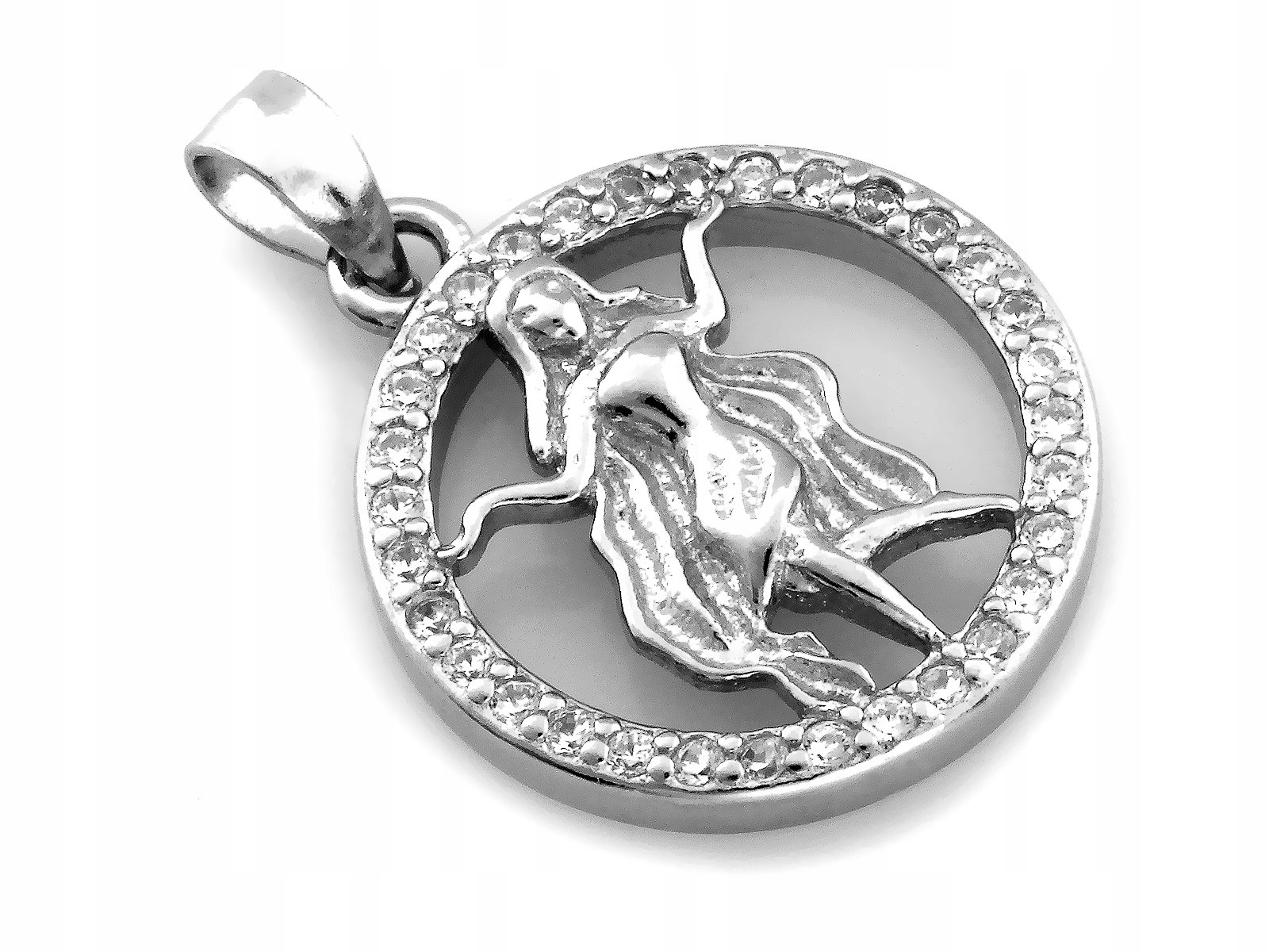 Stříbrný přívěsek pr 925 zdobený zirkony, váha 1.78 g, pro ženy dárek