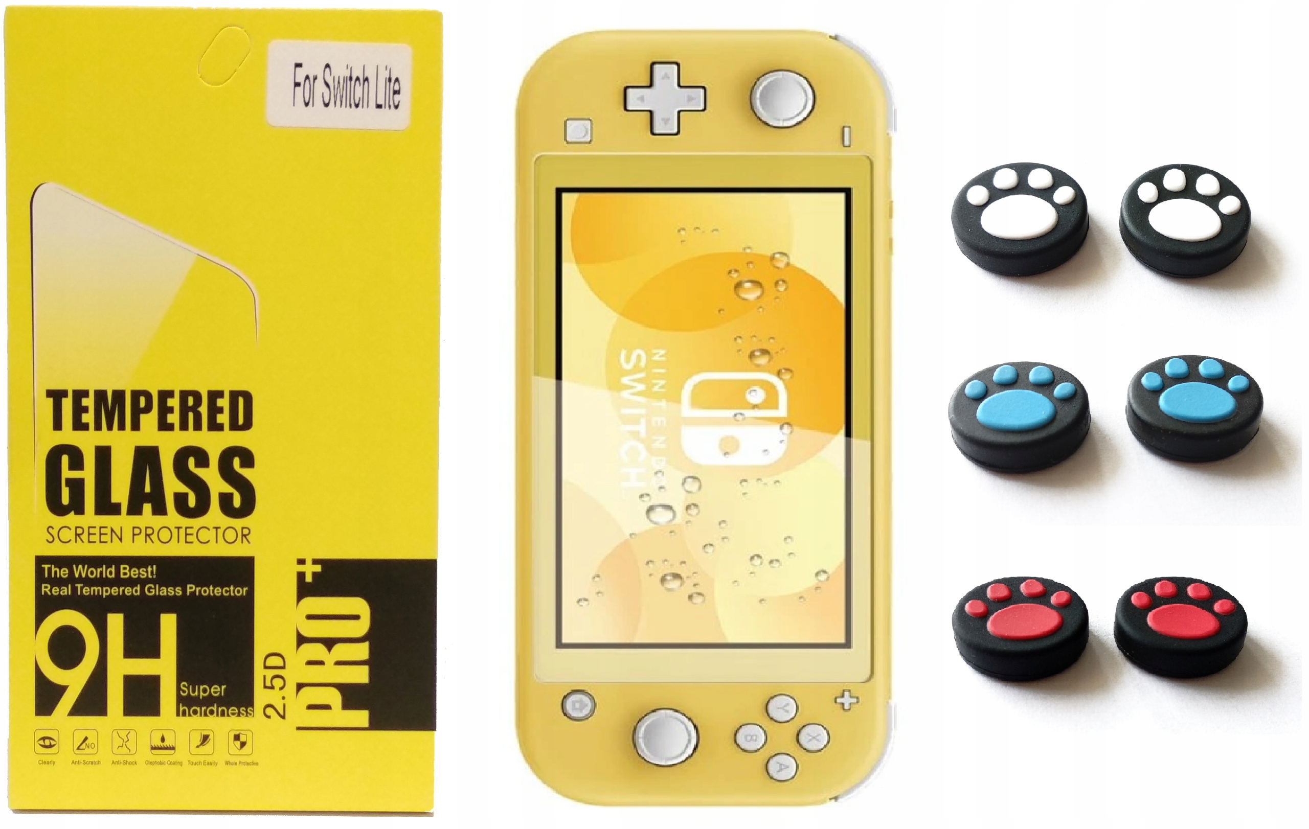 

Zestaw: Szkło Hartowane+nakładki Do Switch Lite