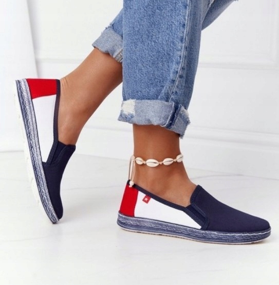 Espadryle damskie Big Star granatowe HH276008 37 Oryginalne opakowanie producenta pudełko