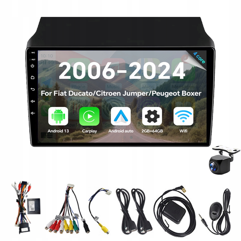 Autorádio 2Din Android 13 pro Fiat Ducato Citroen Jumper Peugeot Boxer