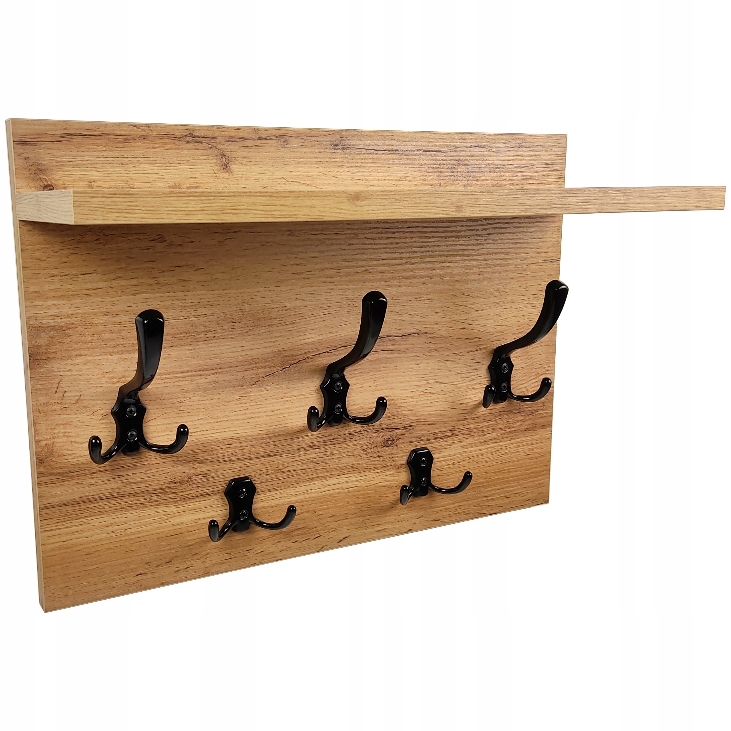 

Wieszak półka Loft Wiszący 50 CM Dąb Wotan Czarny