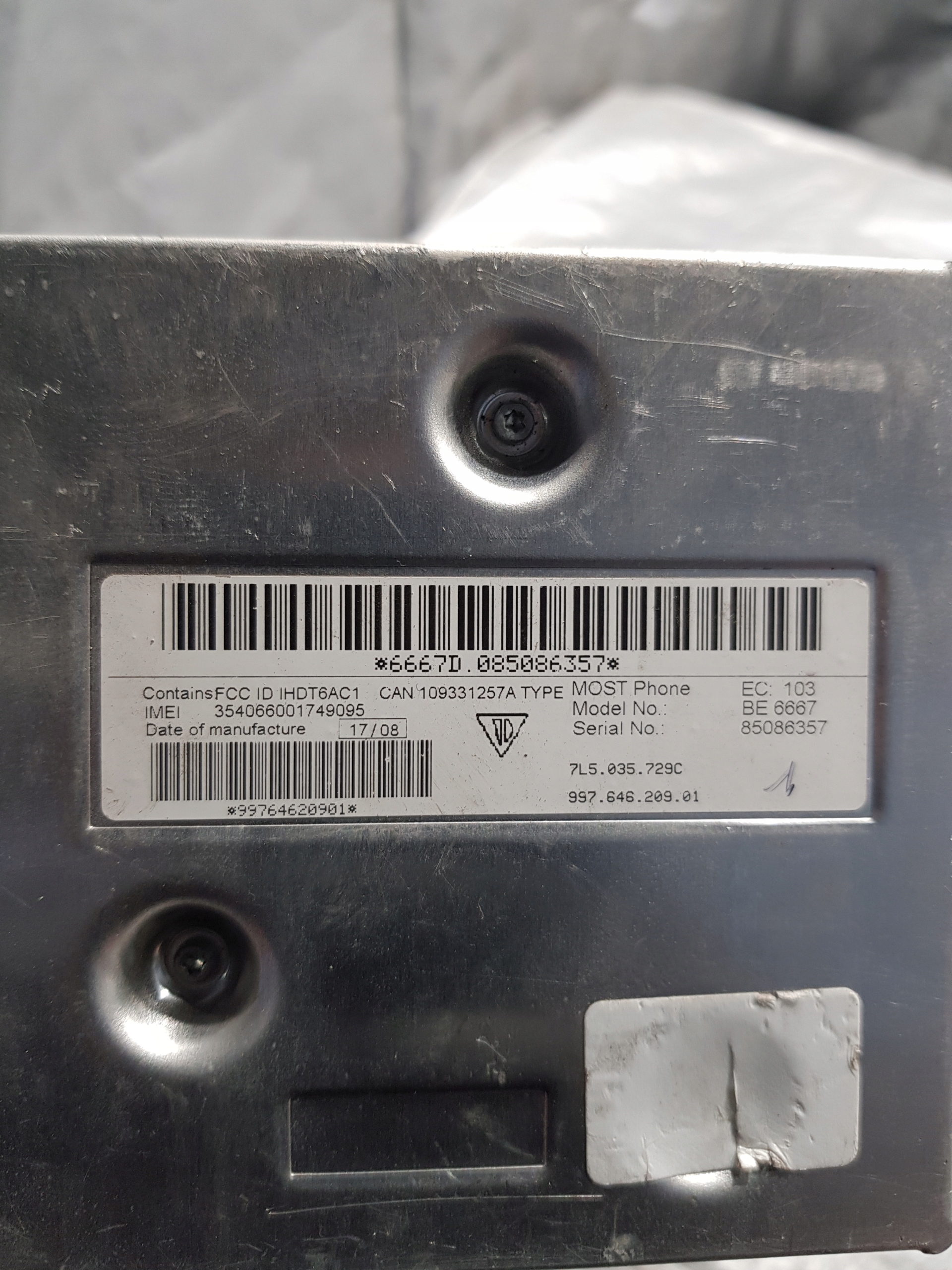 modulo TELEFONU PORSCHE CAYNNE OE 7L5035729C