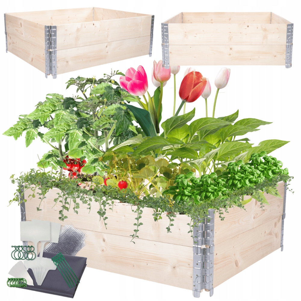Kaskádový vyvýšený záhon nastavitelný zeleninový záhon dřevěný 40x120x100