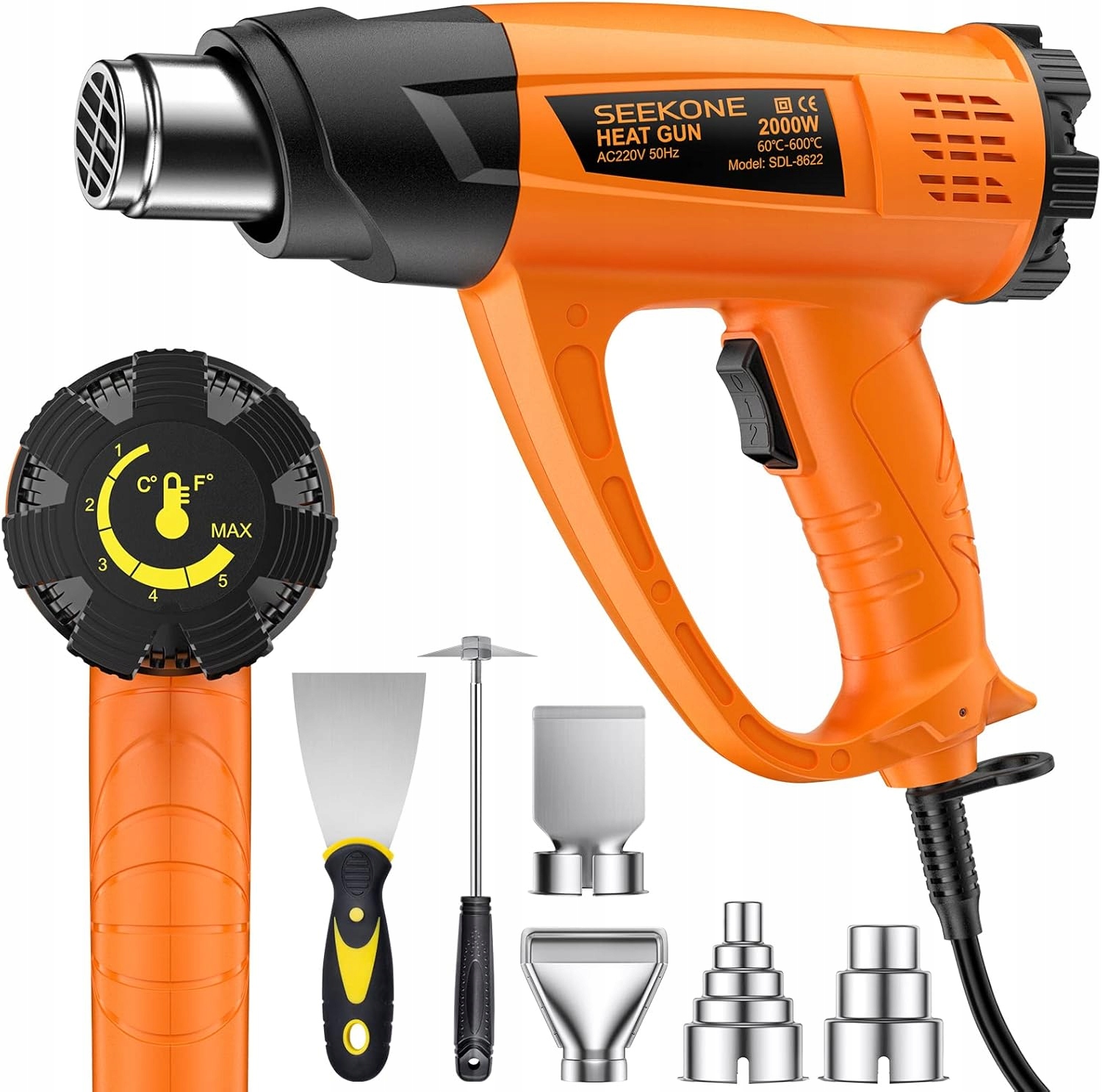 Horkovzdušná Pistole Seekone 2000 W 220 V 600 °C