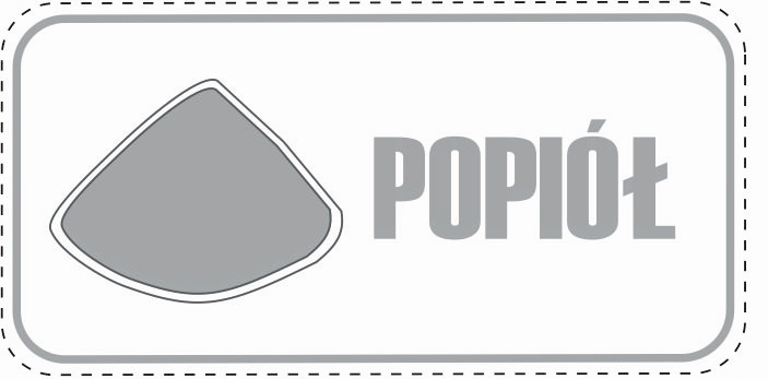 

Naklejka na kosz segregacja śmieci 9X18cm Popiół G