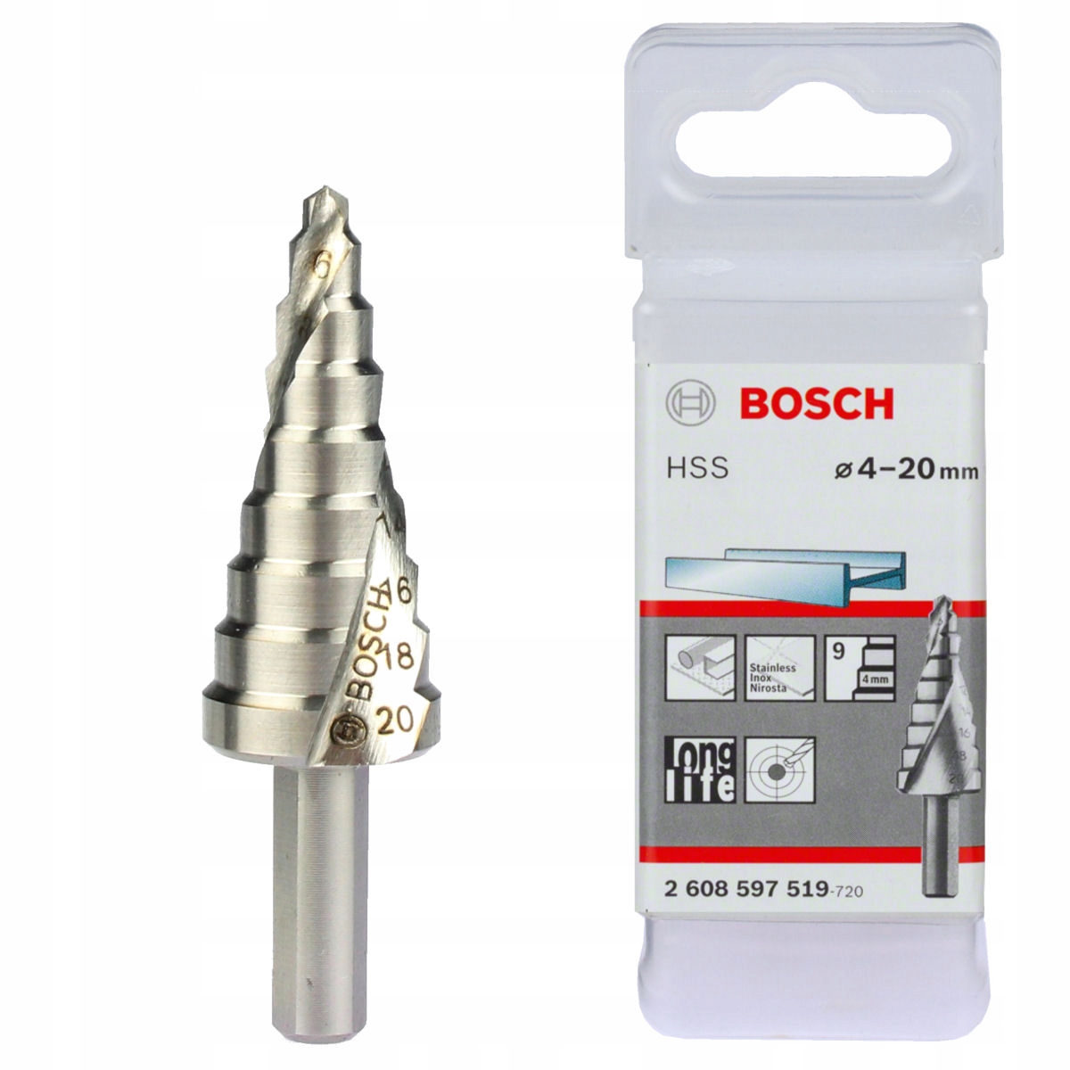 Bosch Stupňovitý Vrták 4-20MM