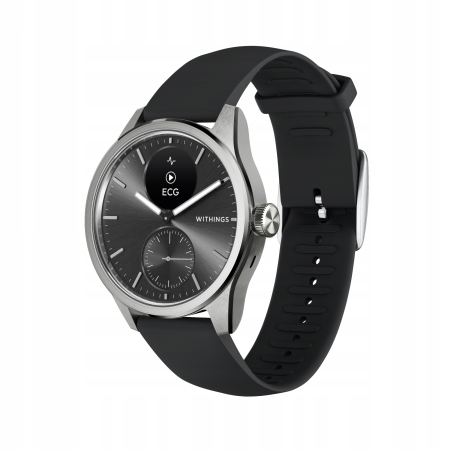 Withings Scanwatch 2, hodinky Ekg, měření tepu, teploty, 42 mm, černé