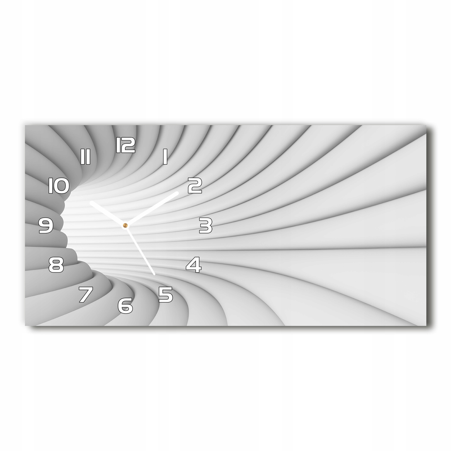 

Zegar ze szkła na ścianę Abstrakcja tunel 60x30 cm