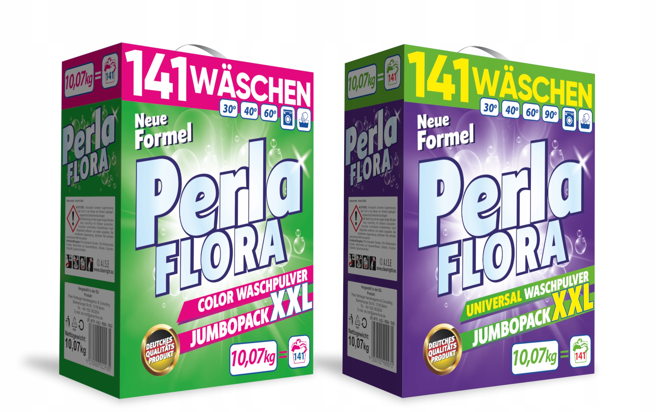 Proszek kolor i uniwer Perla Flora 10 kg 2 Opakowania 20KG Persi Flora