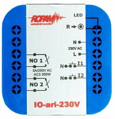 Ropam IO-ari-230V bezdrôtový, ušný, dvojkanálový ovládač 230VAC