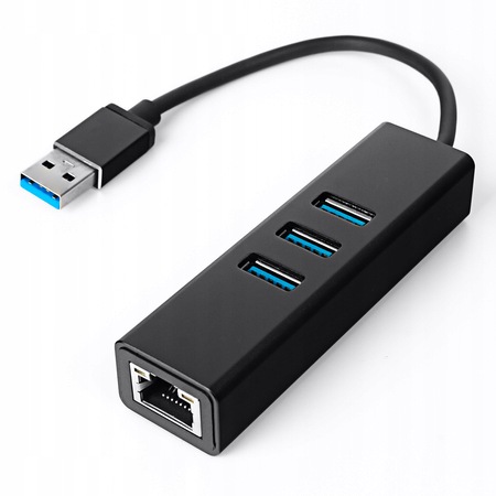 Multiport Usb na 3 Usb RJ45 SPU-M07 czarny
