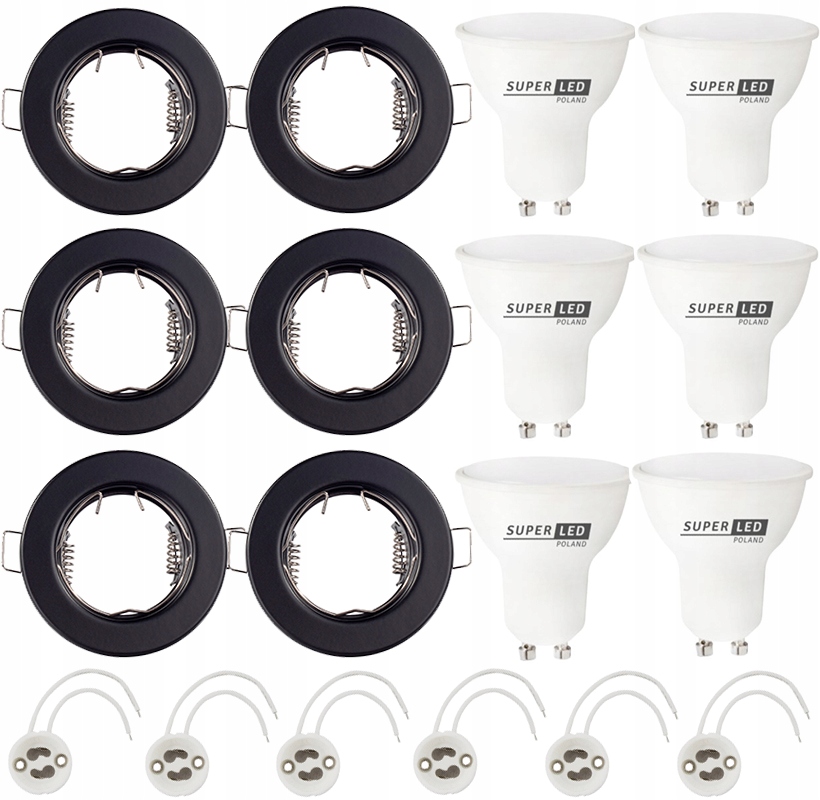 

6x Oprawa sufitowa halogenowa żarówka GU10 Led