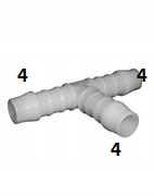 

Trójnik T Pom plastikowy wąż 4 mm łącznik złączka
