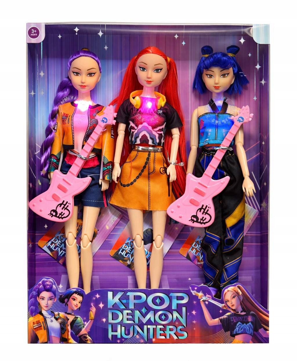 KPOP DEMON HUNTERS – ŚPIEWAJĄCE I ŚWIECĄCE LALKI V2.1 Mira Rumi Zoey