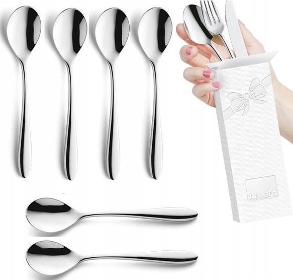 AMEFA 6 SZTUĆCE KOMPLET 1120 CUBA ŁYŻECZKI KAWA