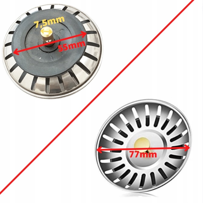 KOREK METALOWY DO ZLEWU ZLEWOZMYWAKA SITKO DUŻE 3X EAN (GTIN) 7669245845543