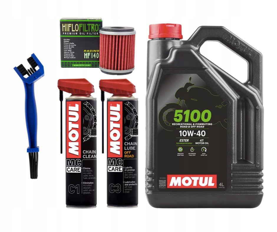 Prehľadový olejový set Yamaha YFM250 YFZ450 Raptor Motul HifloFiltro