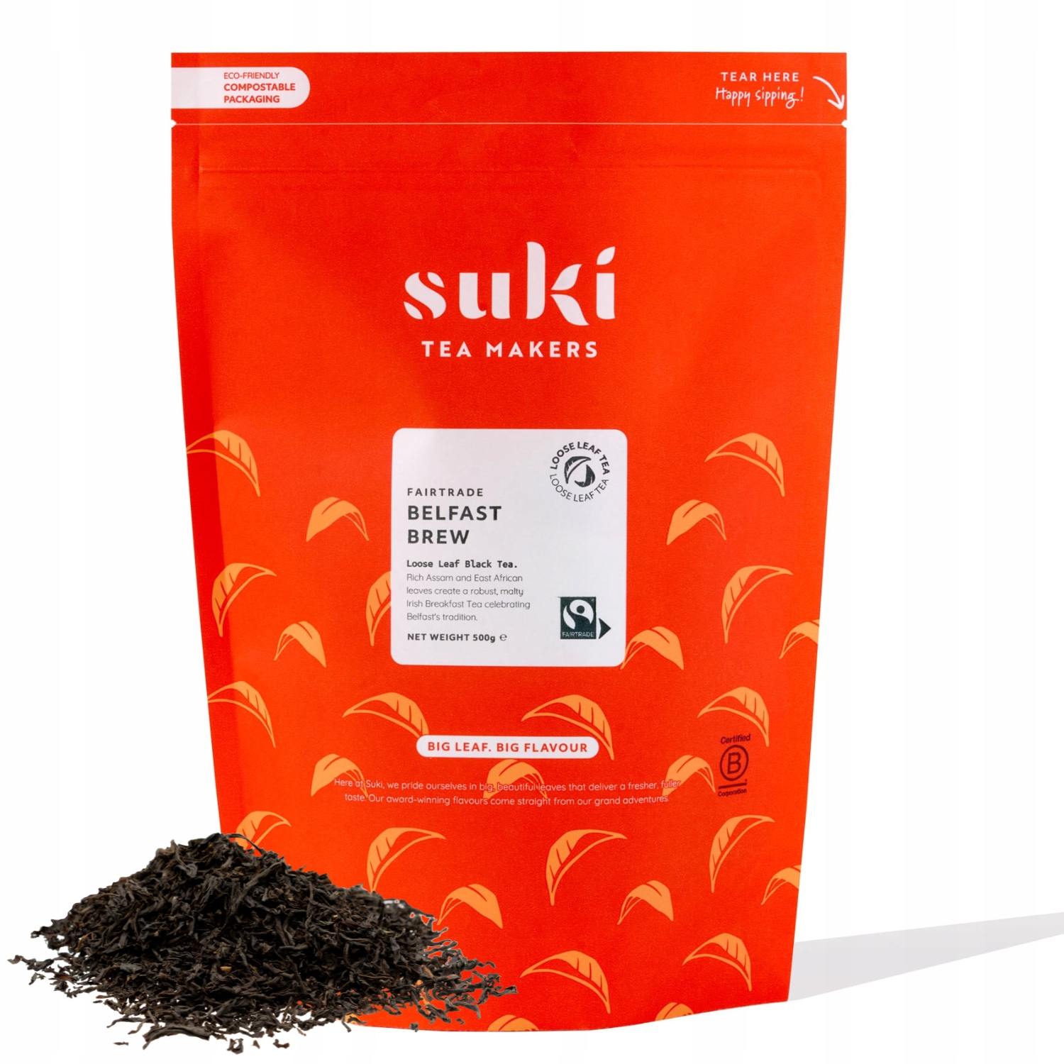 Levně Čaj čaj Suki Tea Belfast Brew 500 g prémiový listový Fairtrade