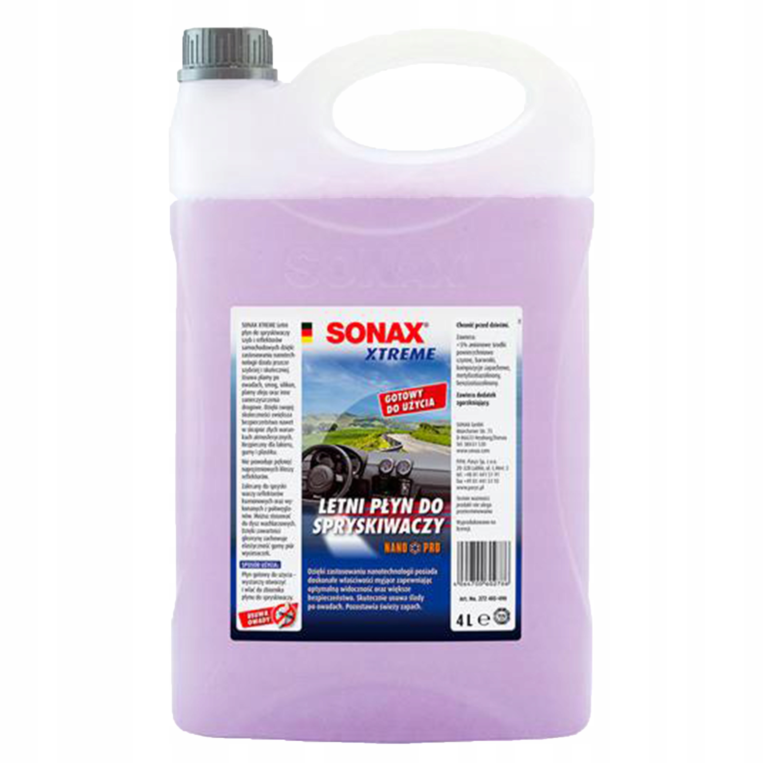 4X SONAX летняя жидкость для омывателя-NanoPro 4L