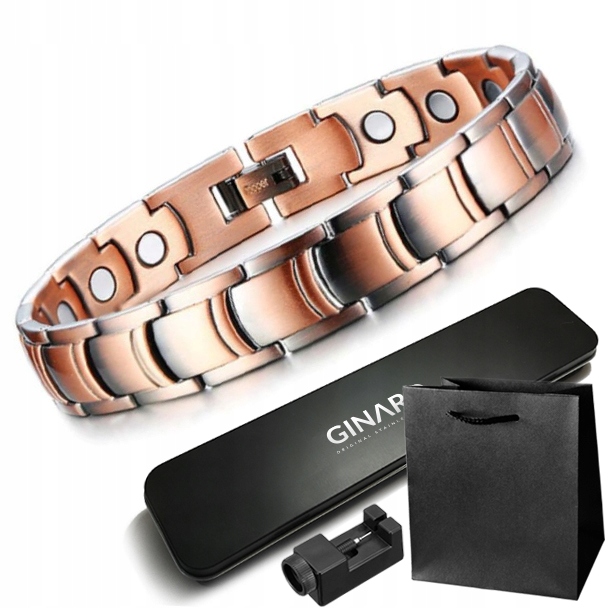 

Magnetyczna Bransoleta Miedź Mocne Magnesy +gratis