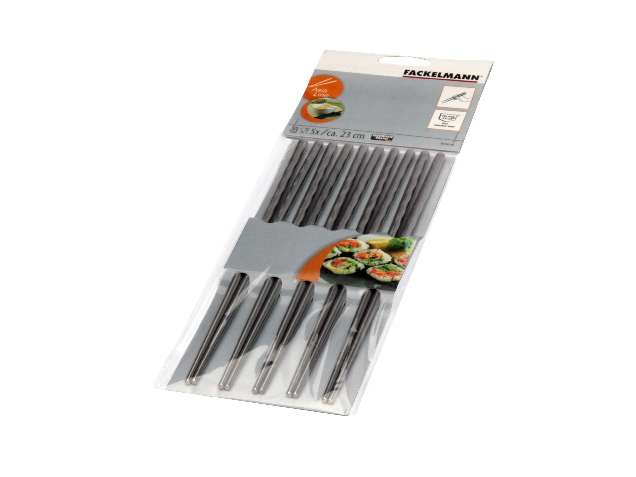 PAŁECZKI PATYCZKI DO RYŻU SUSHI INOX 10 SZTUK FACKELMANN 30100