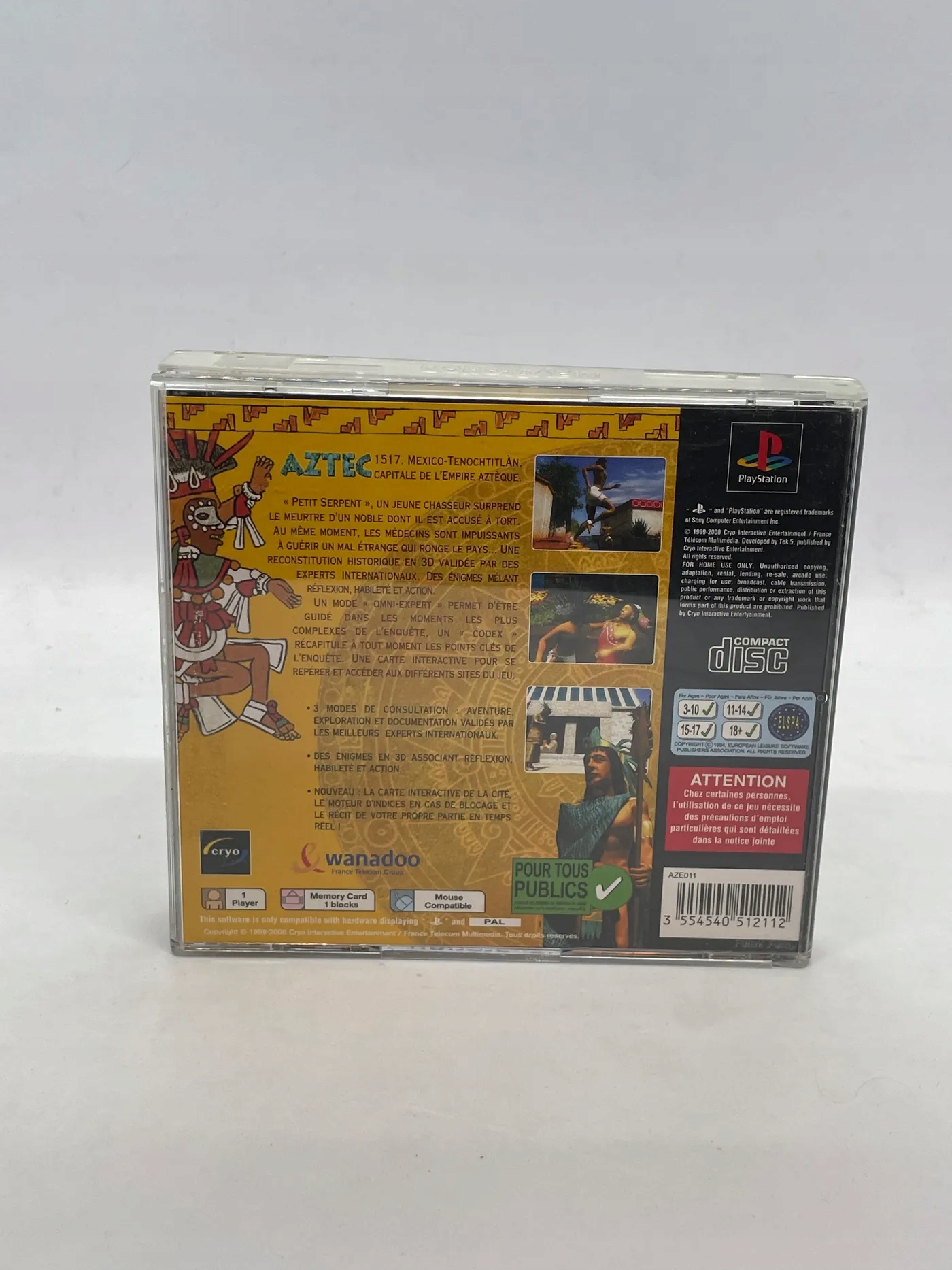 Aztec PS1 PSX (FR) Platforma Sony PlayStation (PSX)