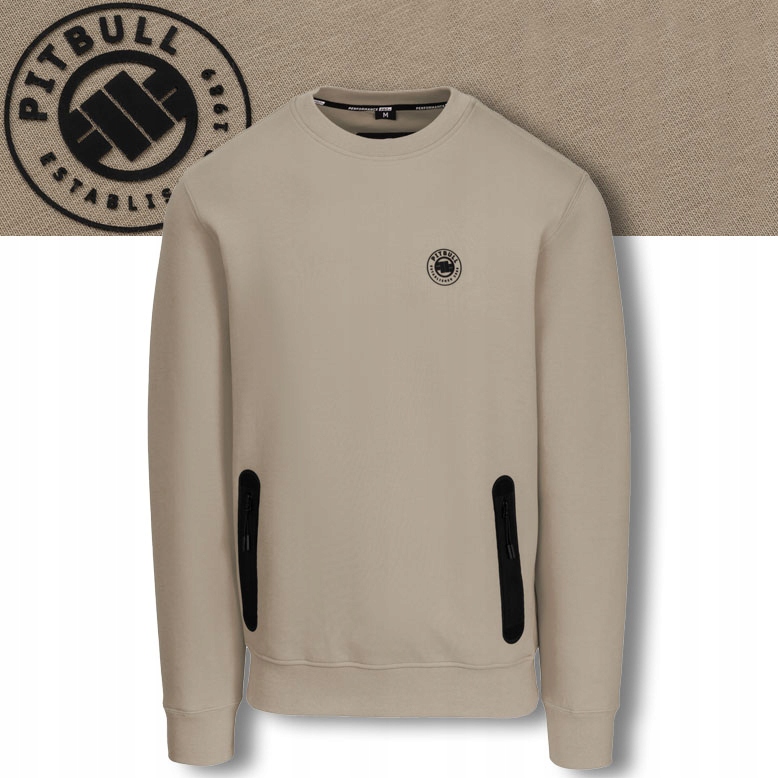 Pánská Mikina Pitbull Klasická Mikina Crewneck Hladká sportovní Dogwood