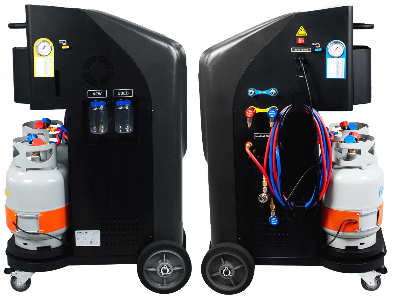 Stacja obsługi klimatyzacji DWÓCH GAZÓW R134A R1234YF Czynnik chłodniczy obsługa obu czynników