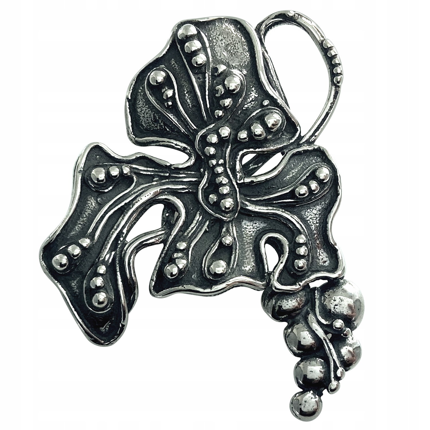 Krásná Nádherná Brož List Hroznové Víno Stříbro 925