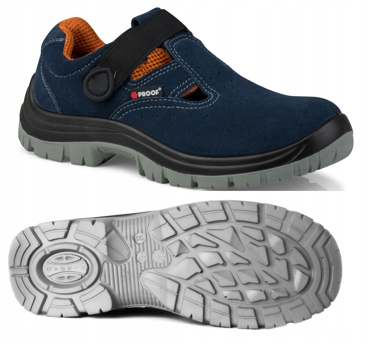 BUTY ROBOCZE MĘSKIE OCHRONNE BHP SANDAŁY NOSEK 47 Kolor wielokolorowy