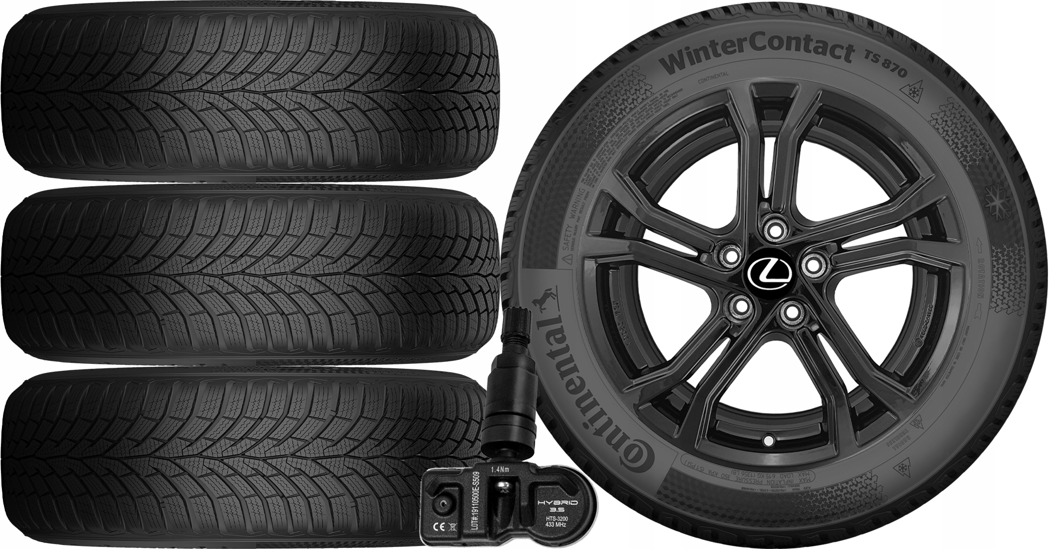 НОВІ КОЛЕСА ЗИМА Lexus КАДЖАР Континенталь 215/60r17+TPMS