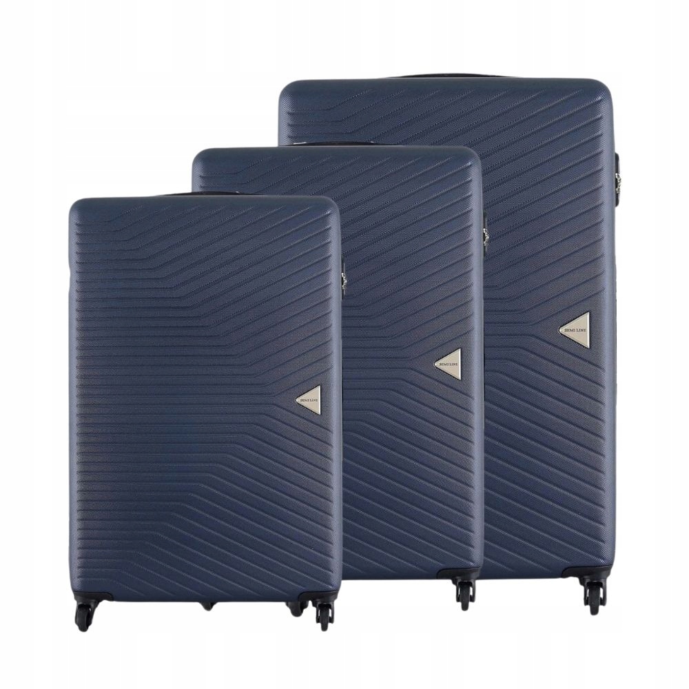 Sada modrých tvrdých kufrů Semi Line 3v1 Abs T5691-0