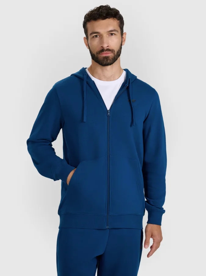 4F Bluza Męska Dresowa Na Zamek Bawełna Z Kapturem Na Co Dzień XXL