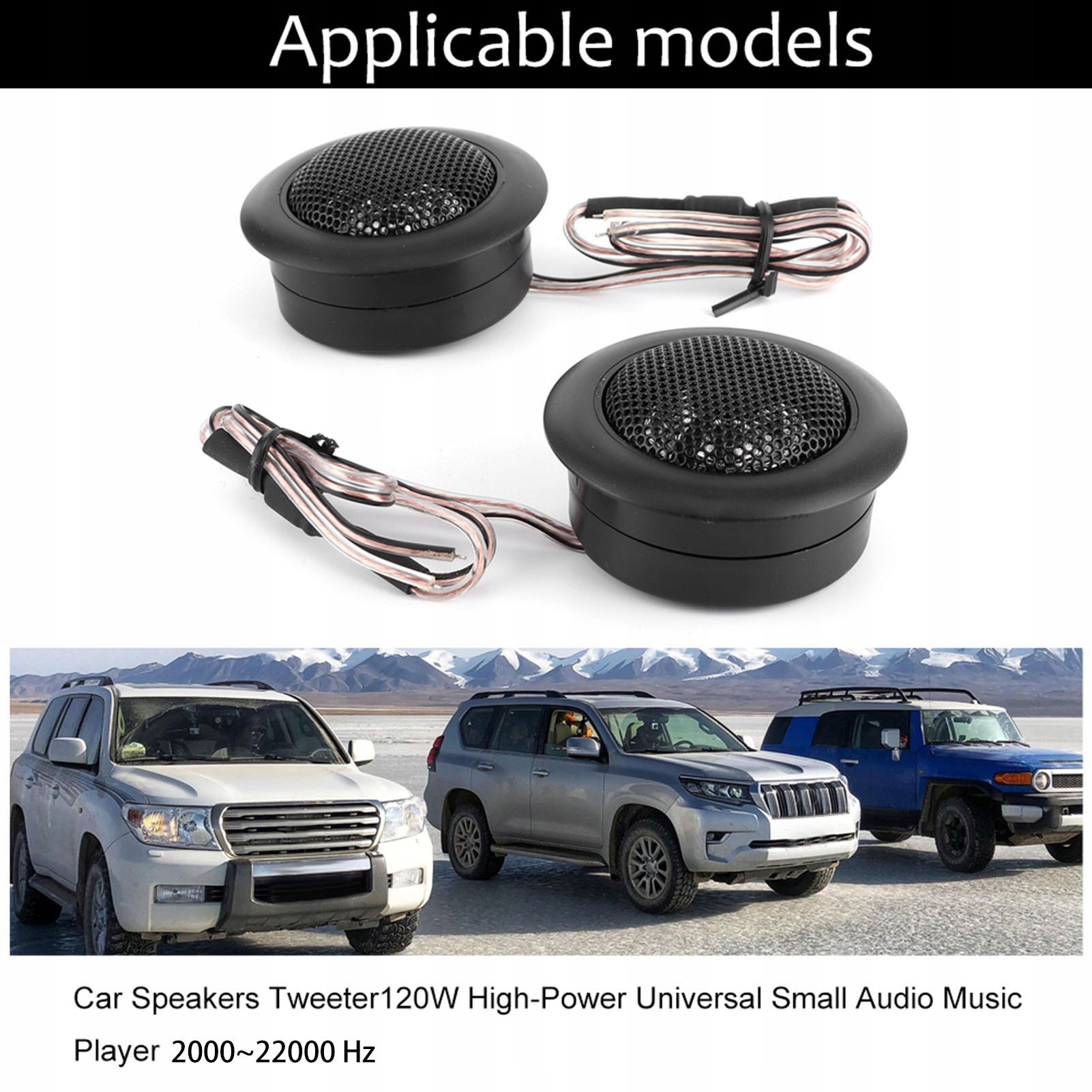 2 SZT GŁOŚNIKI SAMOCHODOWE TWEETER 120W Stan opakowania oryginalne