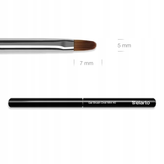 Štětec na gel Elarto Gel Brush Oval Mini #2