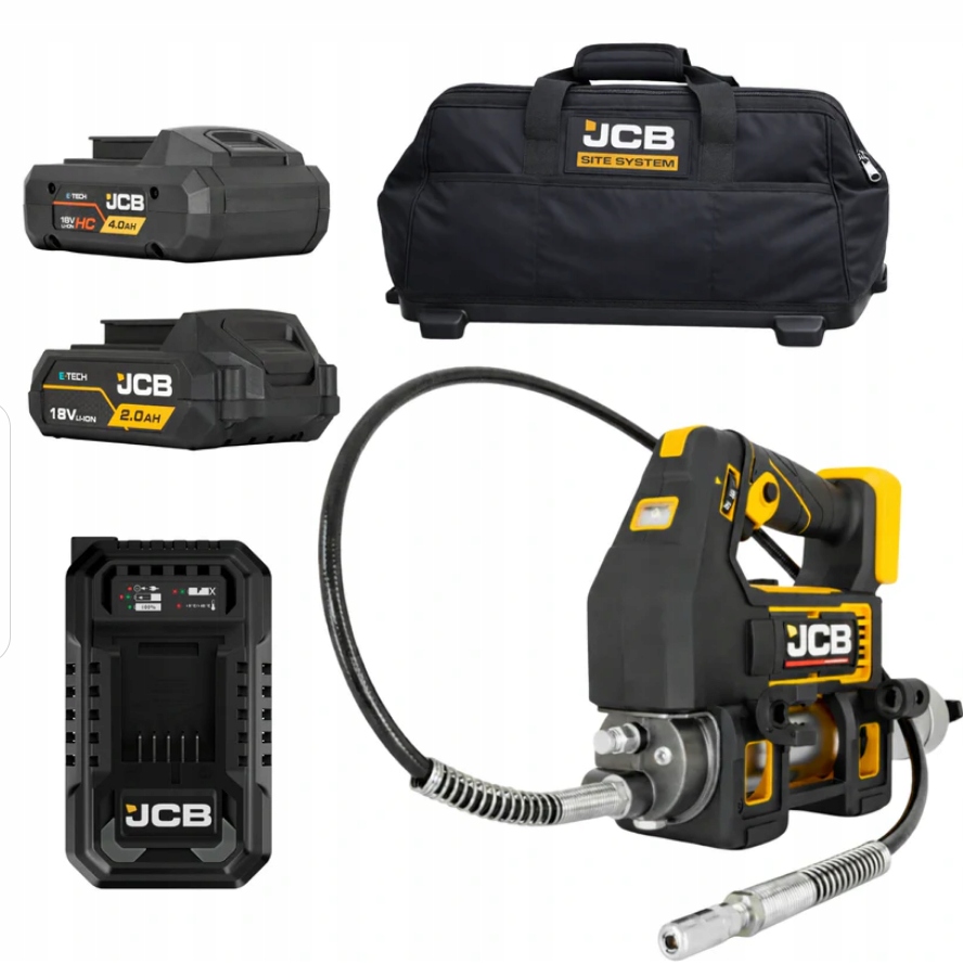 Sada Akumulátorová Mazací Pistole 700BAR 18V 2,0AH +4,0AH Nabíječka Taška