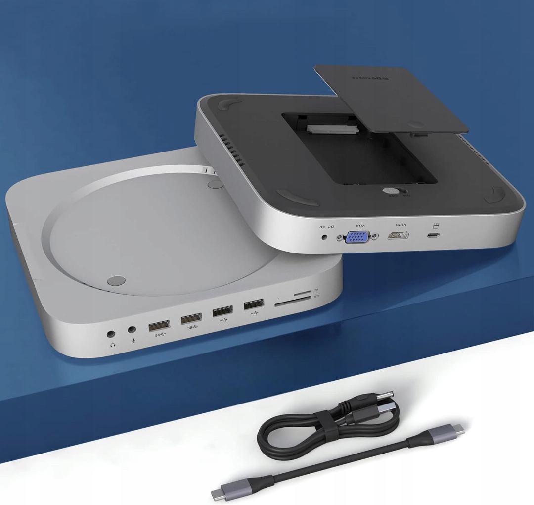 Hub Pro Mac Mini Dokovací Stanice 13V1 Hdmi Vga Tf/sd Ssd Hdd Usb-c 2.0