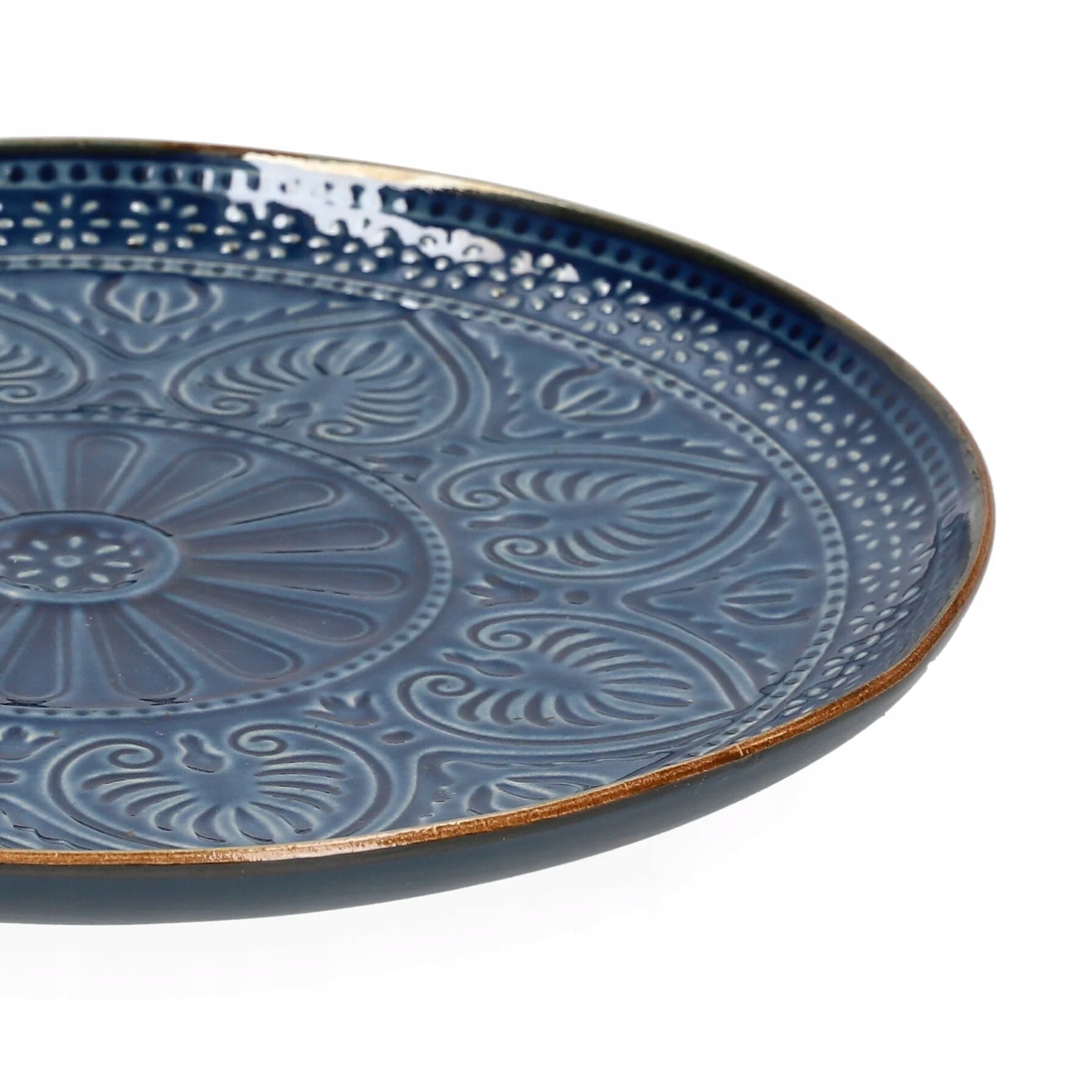 Talerz INDIE deserowy granatowy 21 cm HOMLA Linia INDIE