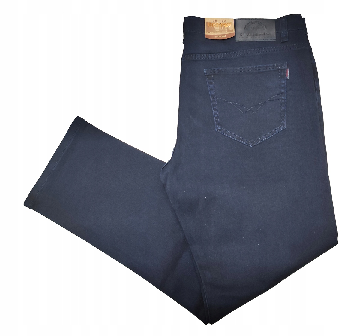 7XL Velké Chino Tmavě Námořnická Modrá Pohodlné Kalhoty Materiál Streč Pas 128 CM