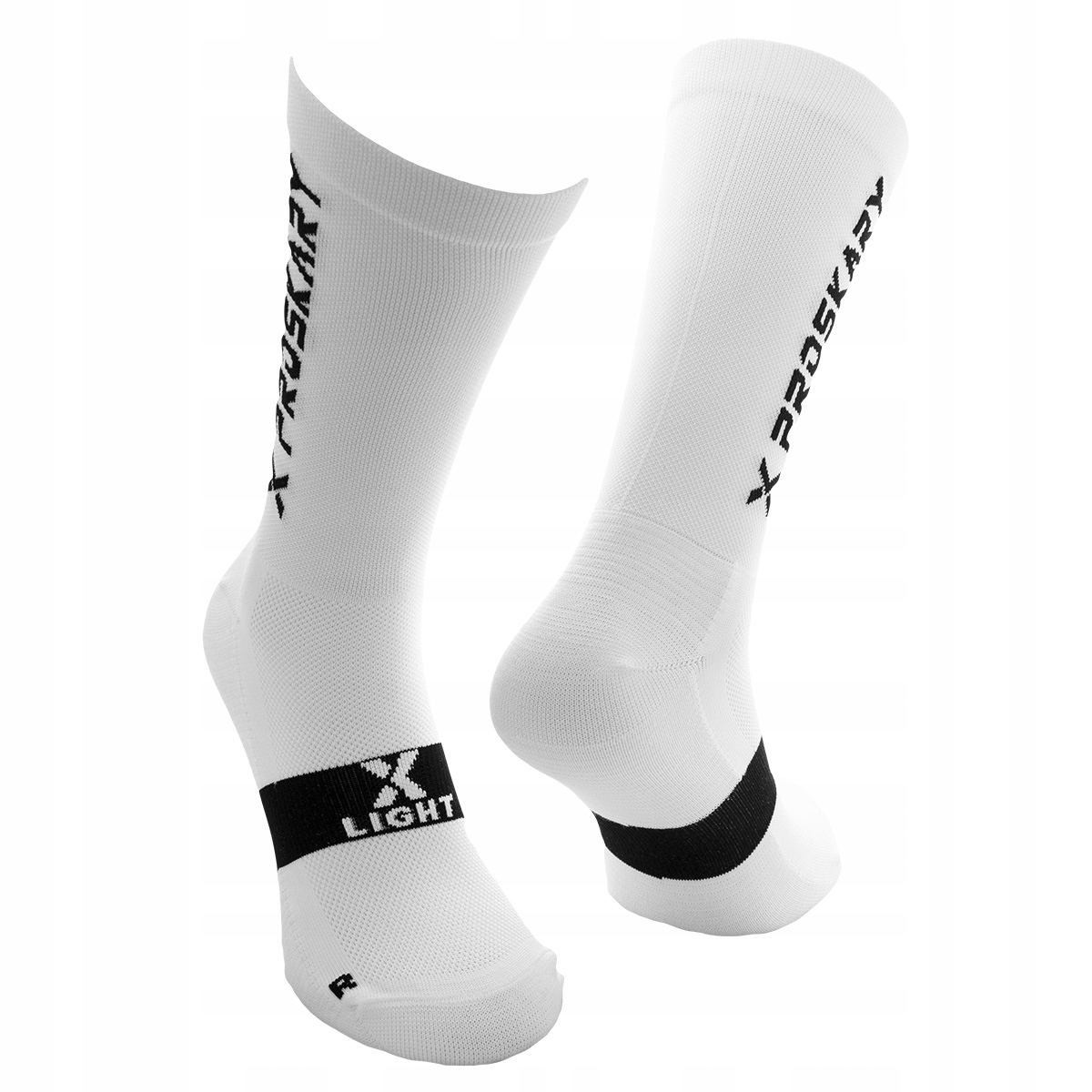 SKARPETY PIŁKARSKIE BIAŁE CIENKIE ELASTYCZNE PROSKARY X-LIGHT SENIOR