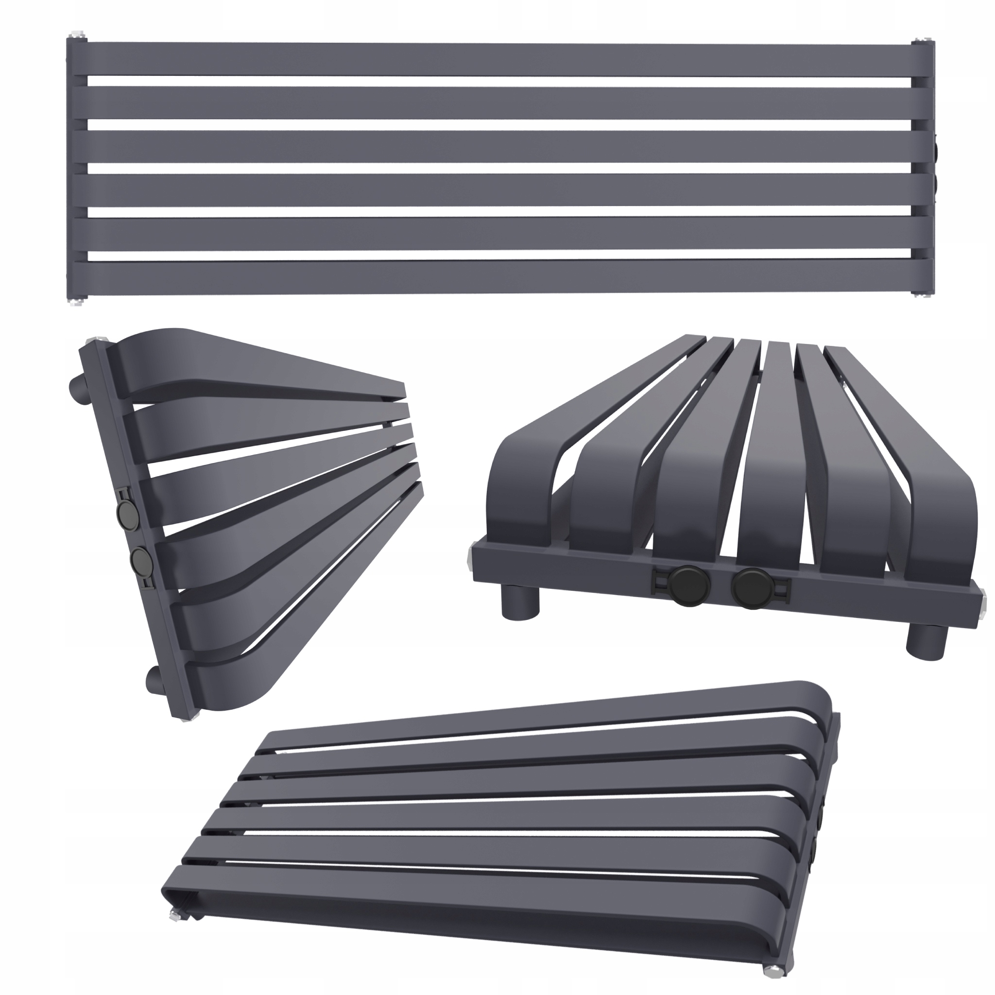 Dekorativní radiátor Amari Plus Úroveň 395x1400 Grafitový