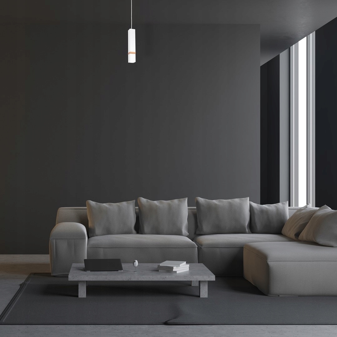 Lampa WISZĄCA Zwis pojedyncza biały kwadrat Kolor biały