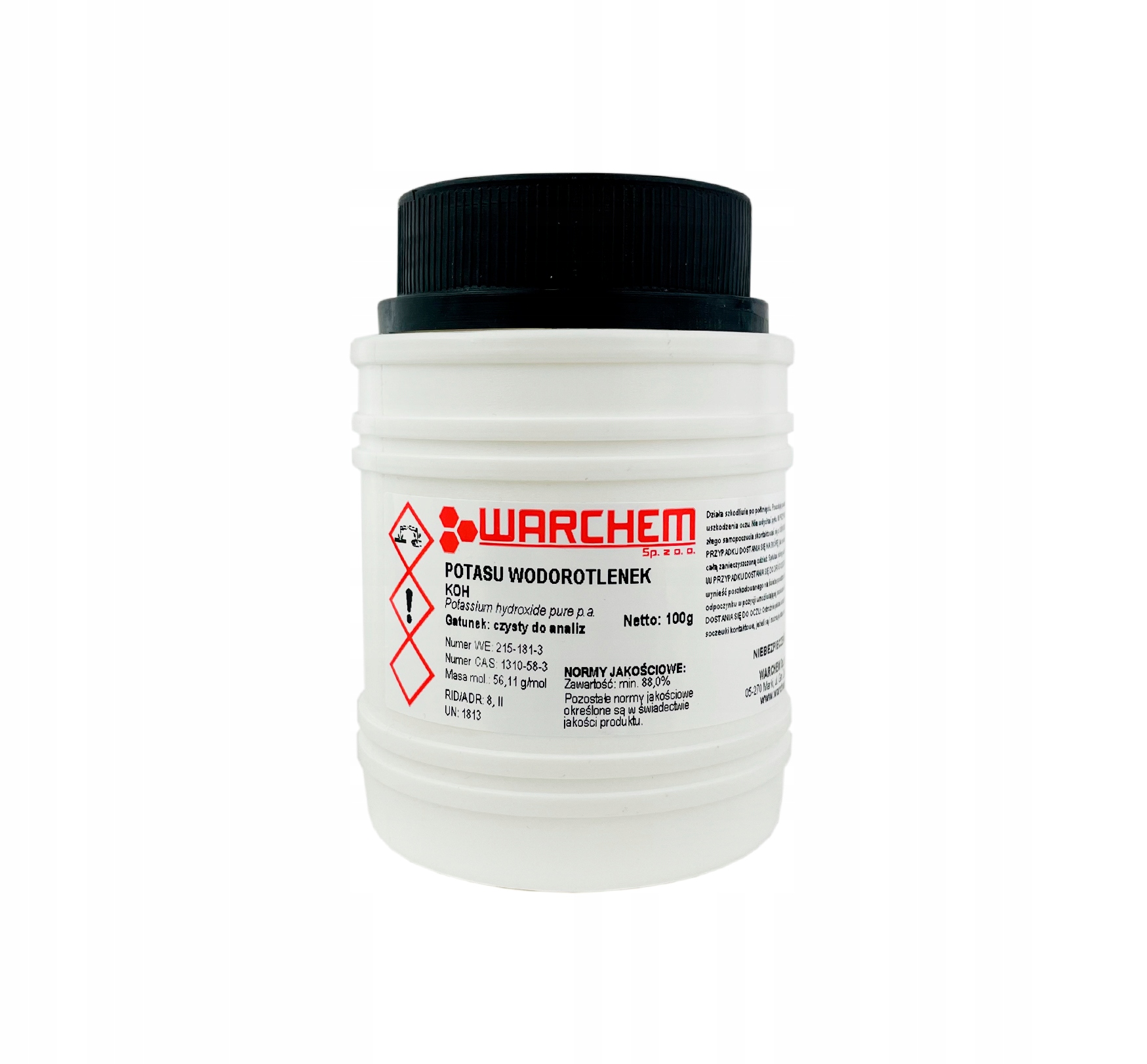 

Wodorotlenek Potasu Czda 100g