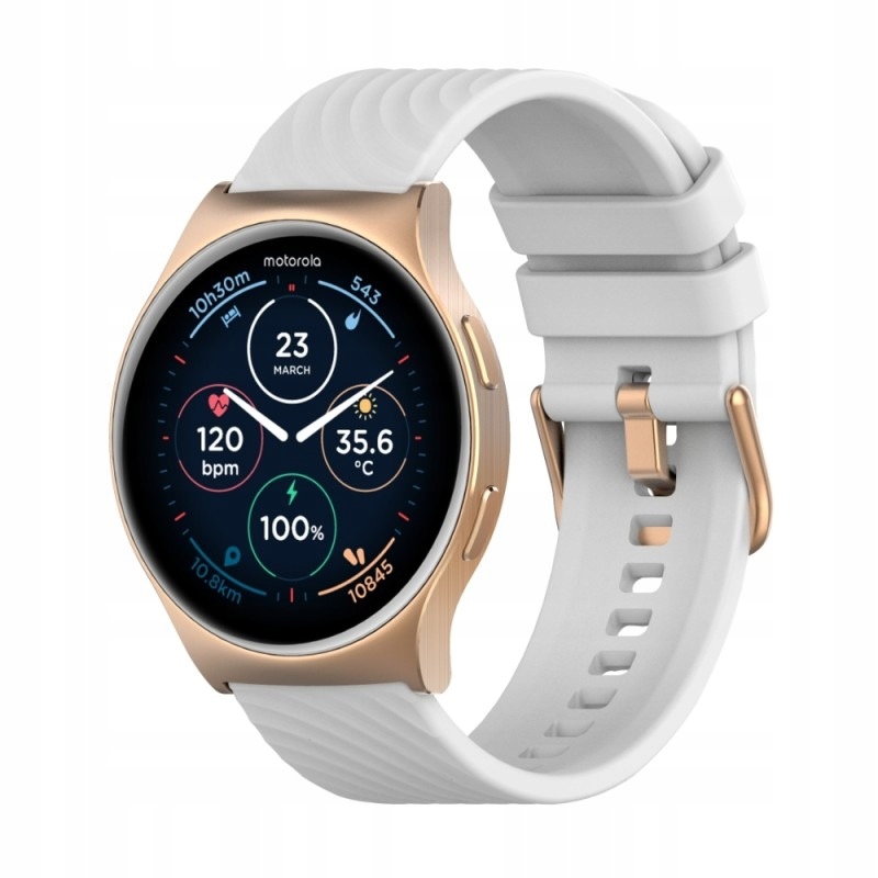 Smart hodinky Motorola Moto Watch 120 10 dní, 100+ športových režimov, biela