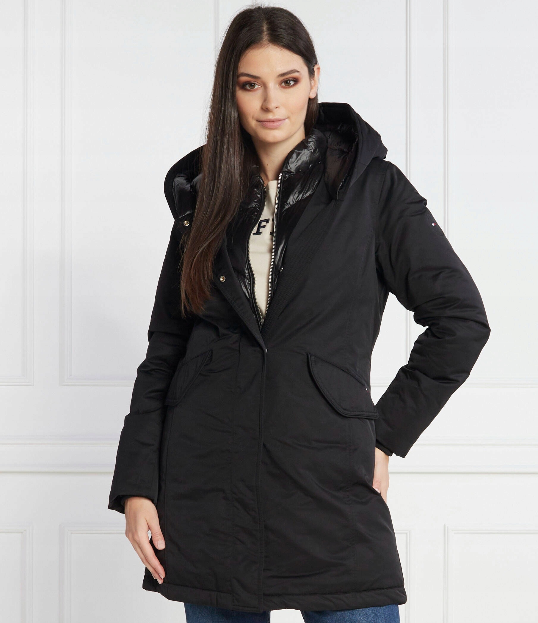Tommy Hilfiger Bunda Parka Nylon MIX Padded Hooded WW0WW41651 R S M