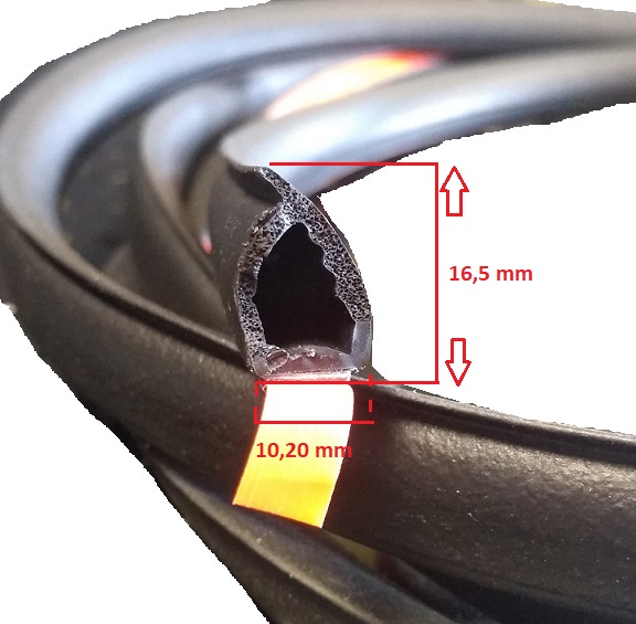 USZCZELKA GUMOWA SAMOPRZYLEPNA Z KLEJEM GT-556 Numer katalogowy części 16,5x10,20