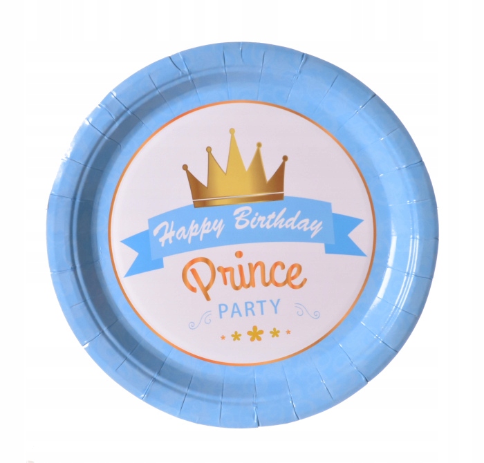 TALERZYKI urodzinowe Prince księże 6 szt chłopca