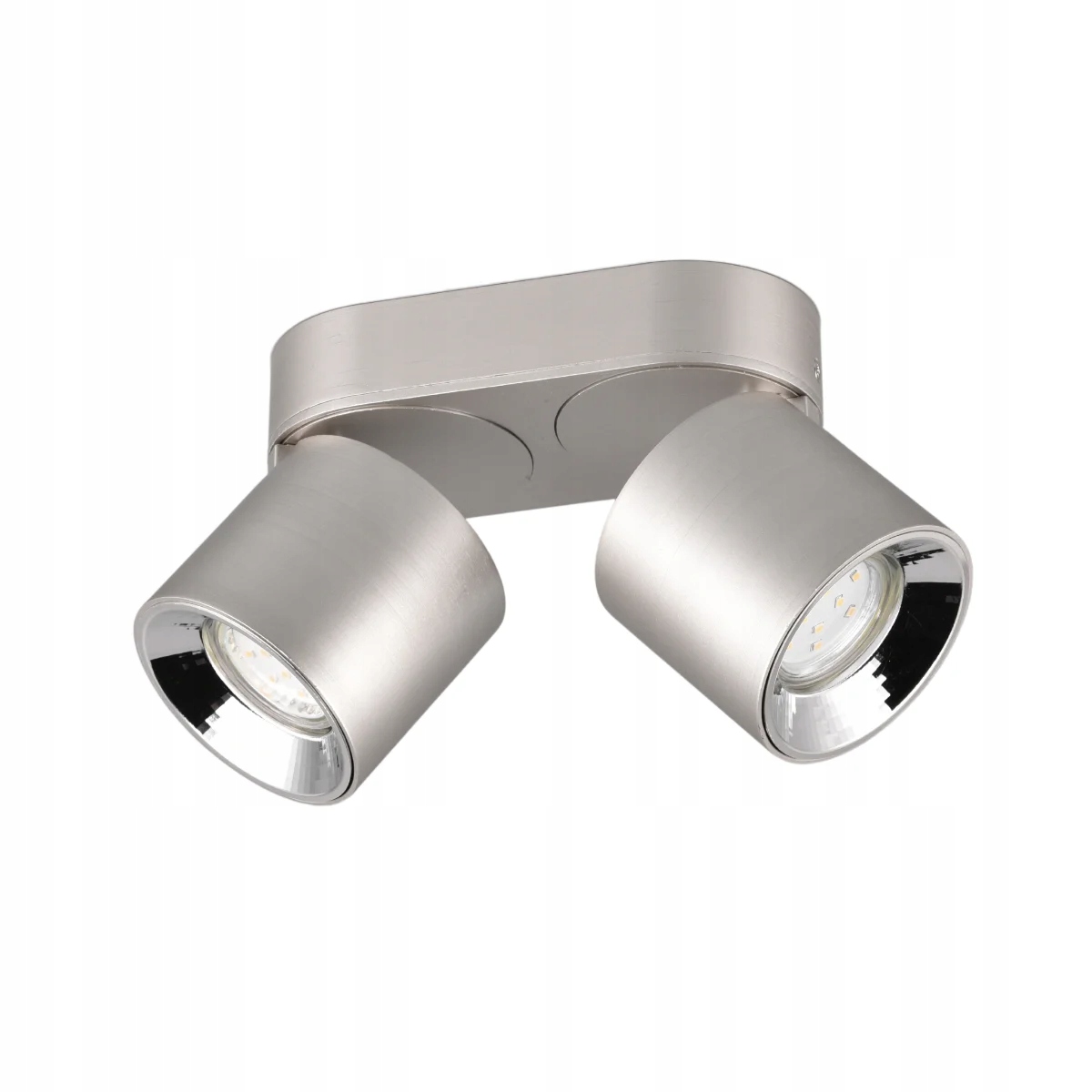 Nástenný stropný spot moderný strieborný okrúhly s dvojitým očkom Trio